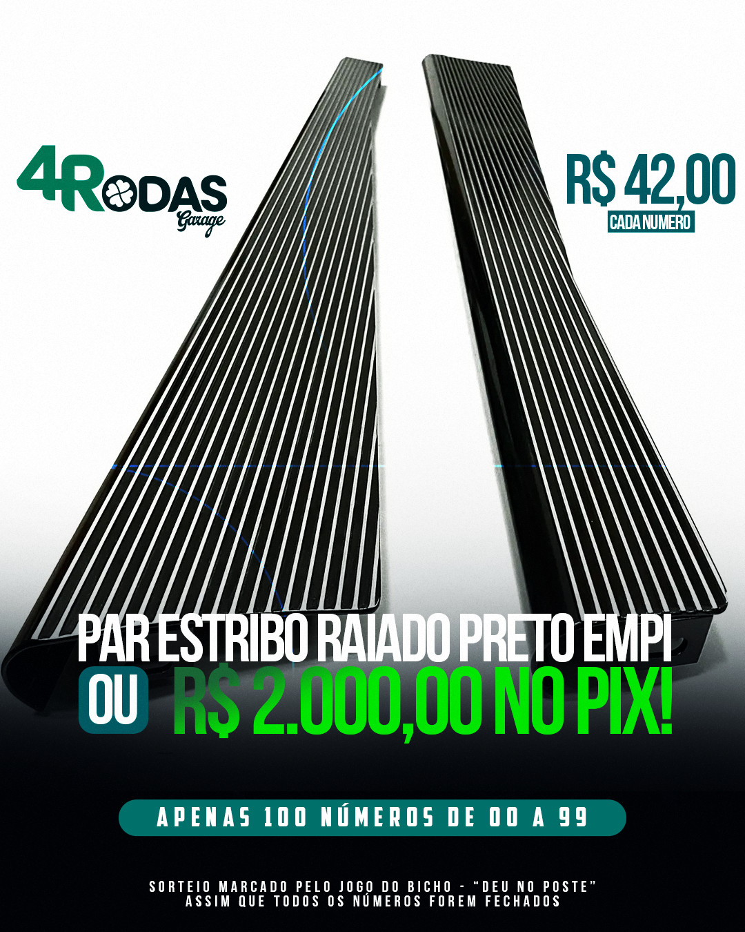 #1º- Estribo Raiado EMPI -OU- R$2.000,00 no PIX!