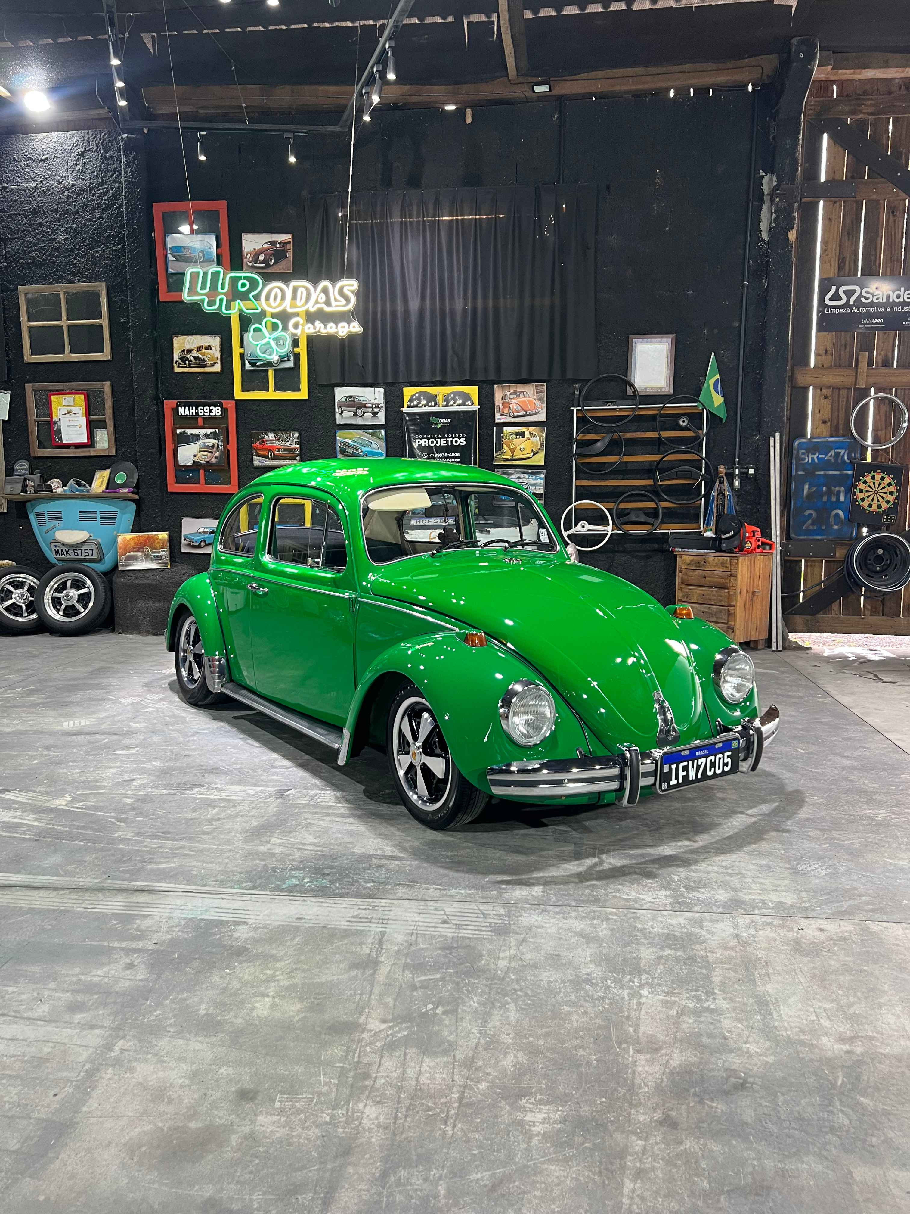 Projeto - VW Fusca 1973 Verde Místico Placa Preta + R$ 700,00